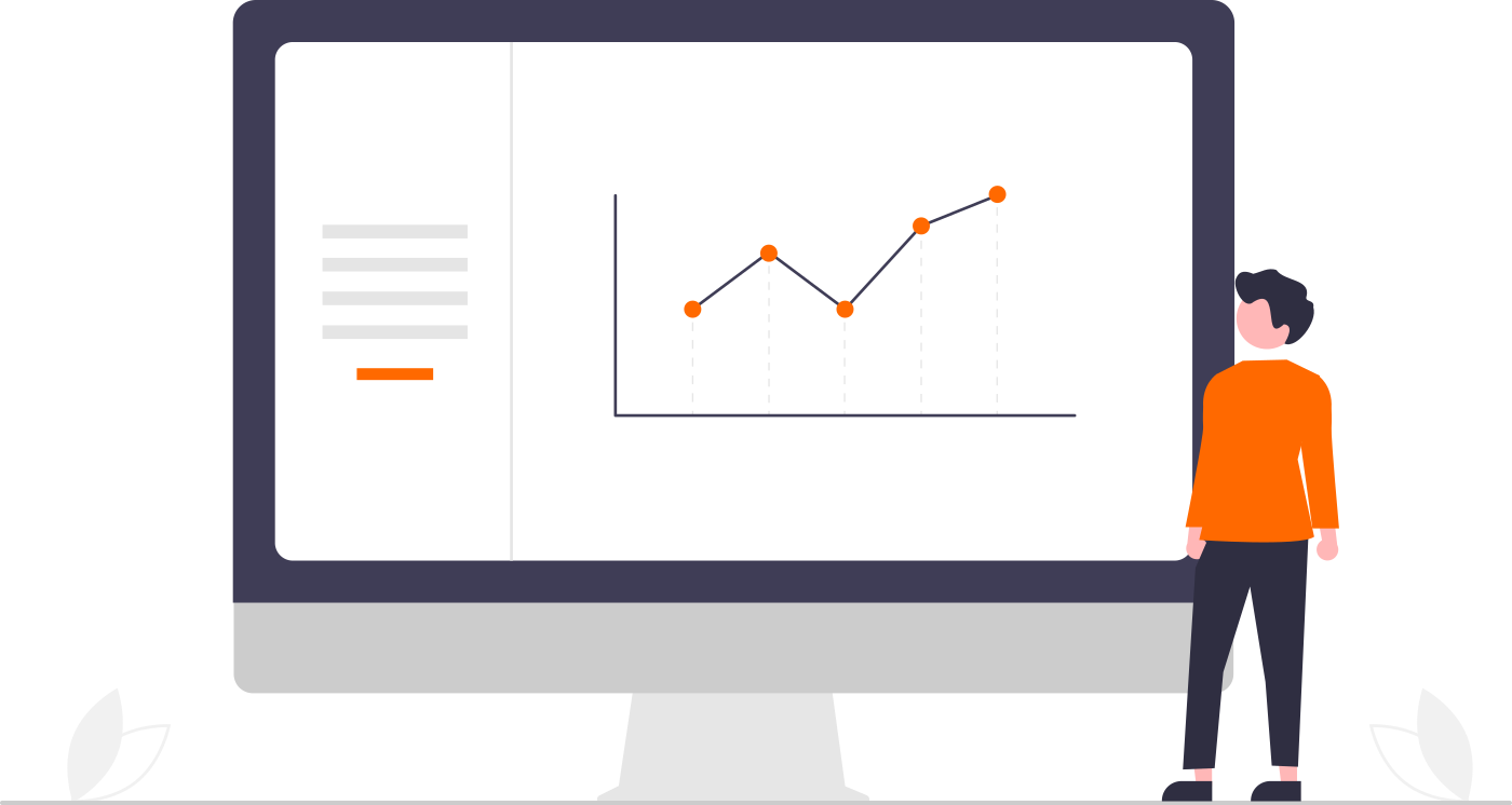 Illustration of a dashboard for monitoring activity.