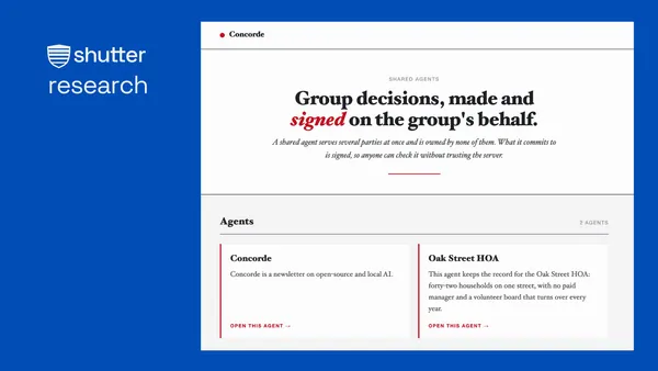 Concorde: A Framework for Shared Agents