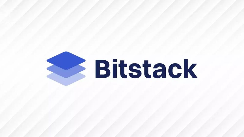 Logo de Bitstack, une application d'investissement en Bitcoin avec un design moderne et épuré.