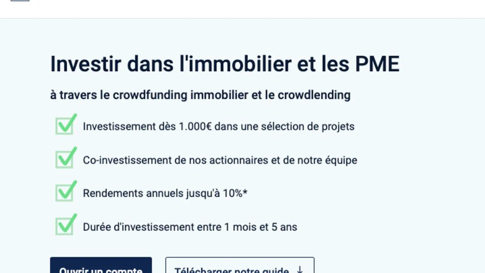Avantages de l'investissement immobilier et PME via WeShareBonds : investissement dès 1000€, co-investissement, rendements jusqu'à 10%, durée flexible.