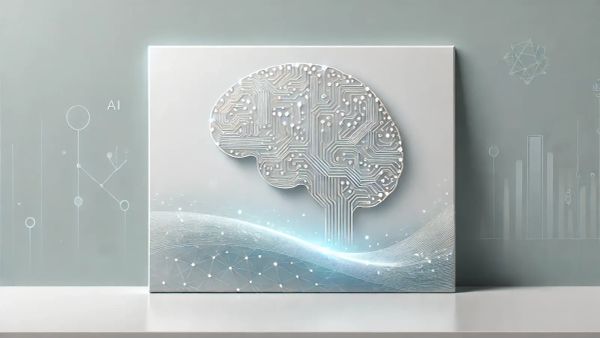 Image d'un cerveau stylisé représentant l'intelligence artificielle, symbolisant l'investissement dans la technologie en 2025.