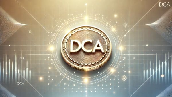 Illustration d'une pièce d'or avec l'inscription 'DCA', symbolisant l'investissement progressif dans les cryptomonnaies.