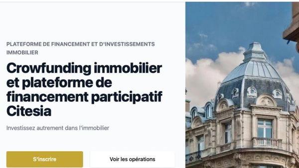 Plateforme de financement et d'investissements immobiliers Citesia