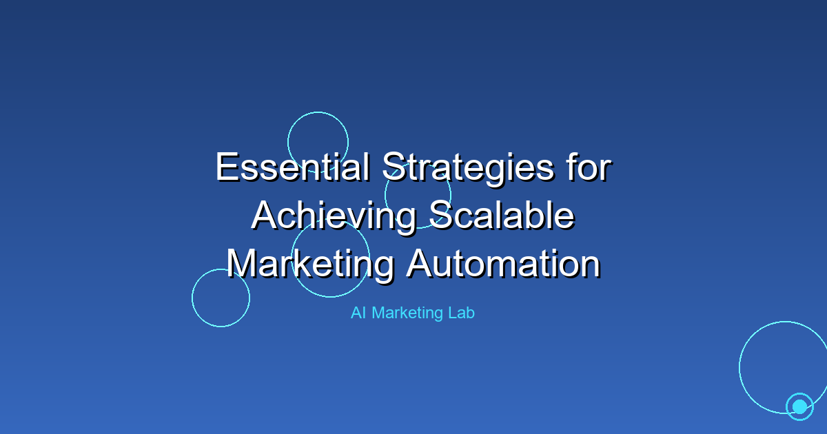 Master Essential Strategies for Scalable Marketing Automation Success