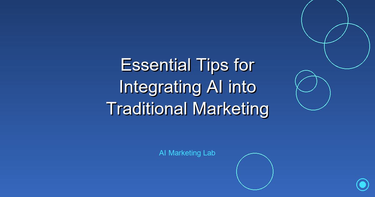 Unlock Success: Essential Tips for Integrating AI into Traditional