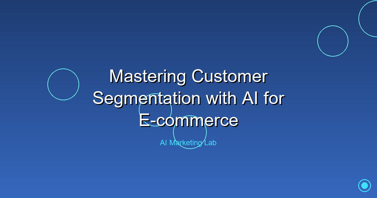 Unlock the Power of AI in Mastering Customer Segmentation for E-Commerce