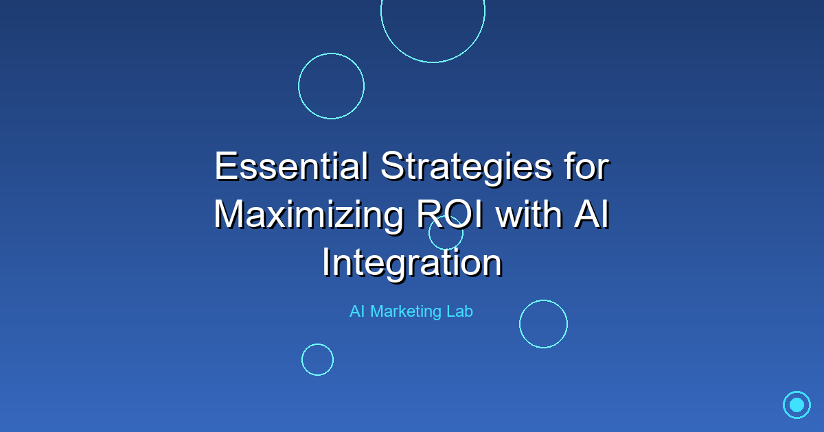 Essential Strategies to Maximize ROI Through AI Integration