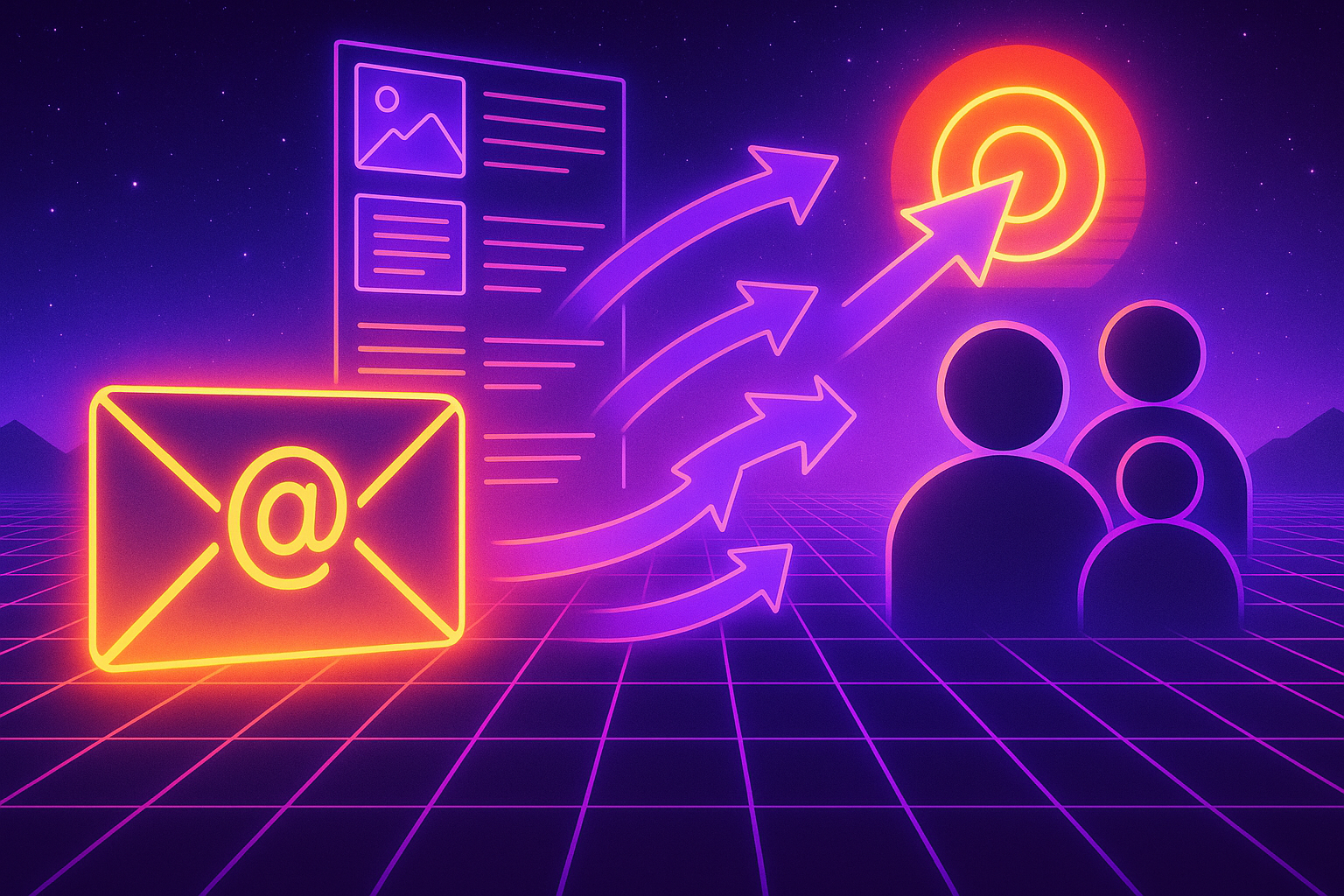 Professional illustration representing Email nurture sequences that convert high intent leads featuring elements related t...