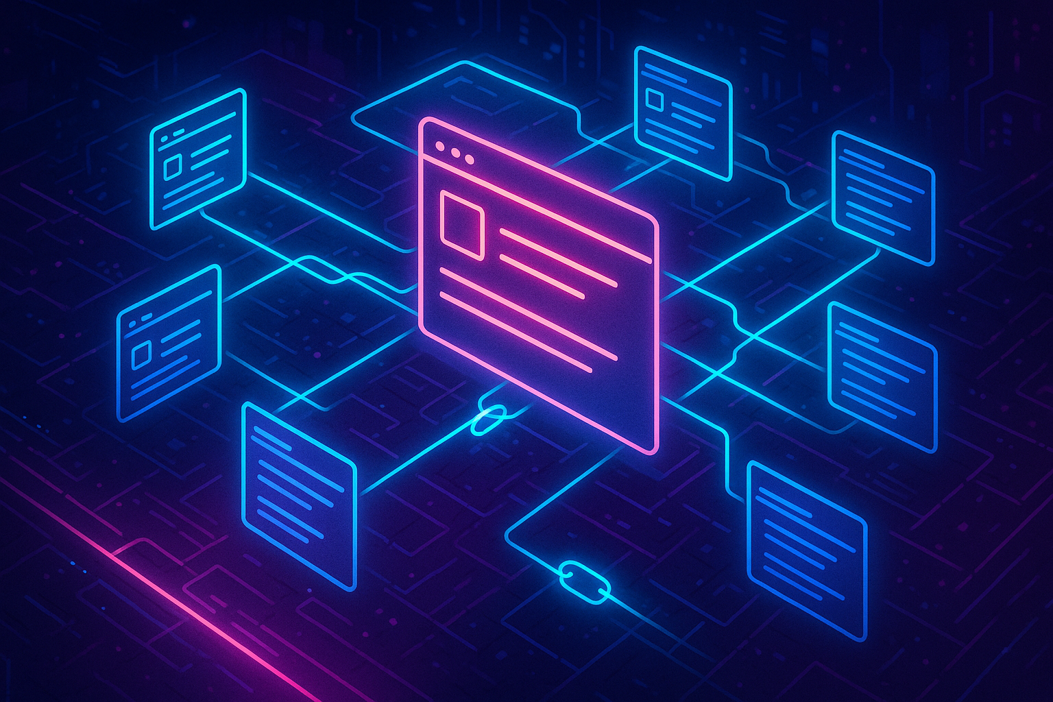 Professional illustration representing How to build internal linking systems that improve rankings featuring elements rela...