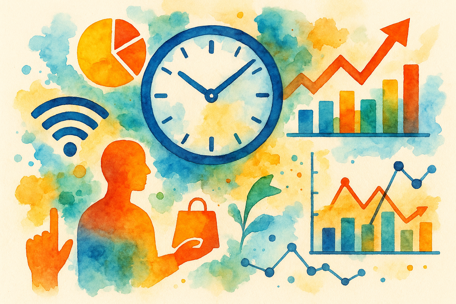 Professional illustration representing Unlock Advanced Techniques for Real-Time Consumer Behavior Analysis featuring eleme...