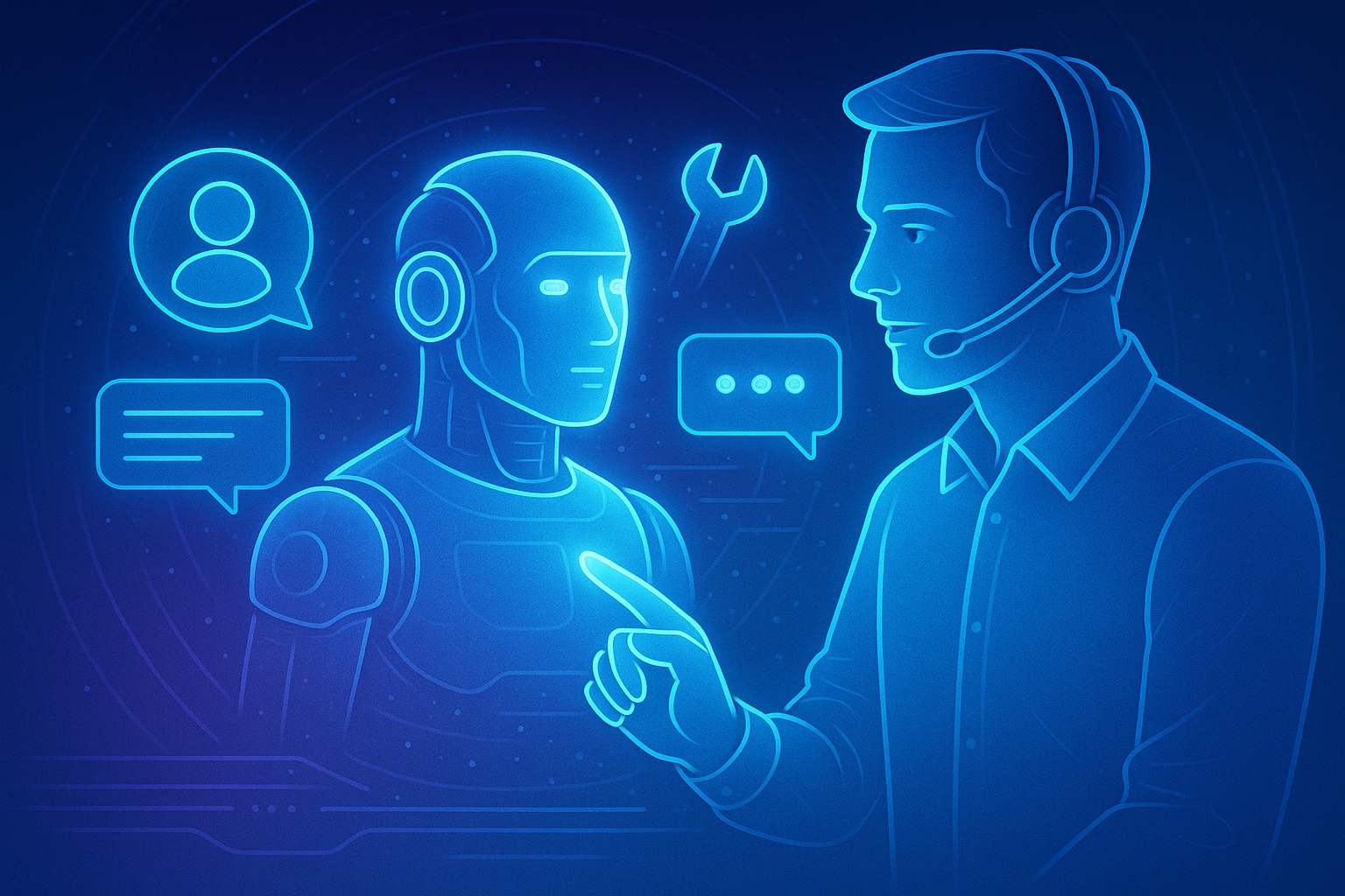 Professional illustration representing Mastering AI Automation for Exceptional Customer Service featuring elements related...