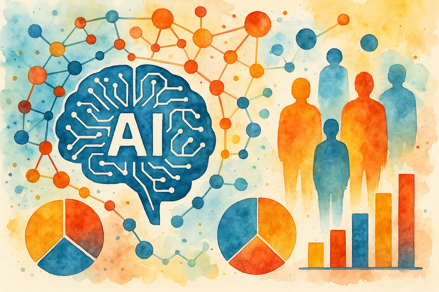 Professional illustration representing Mastering AI for Market Segmentation: A Comprehensive Guide featuring elements rela...