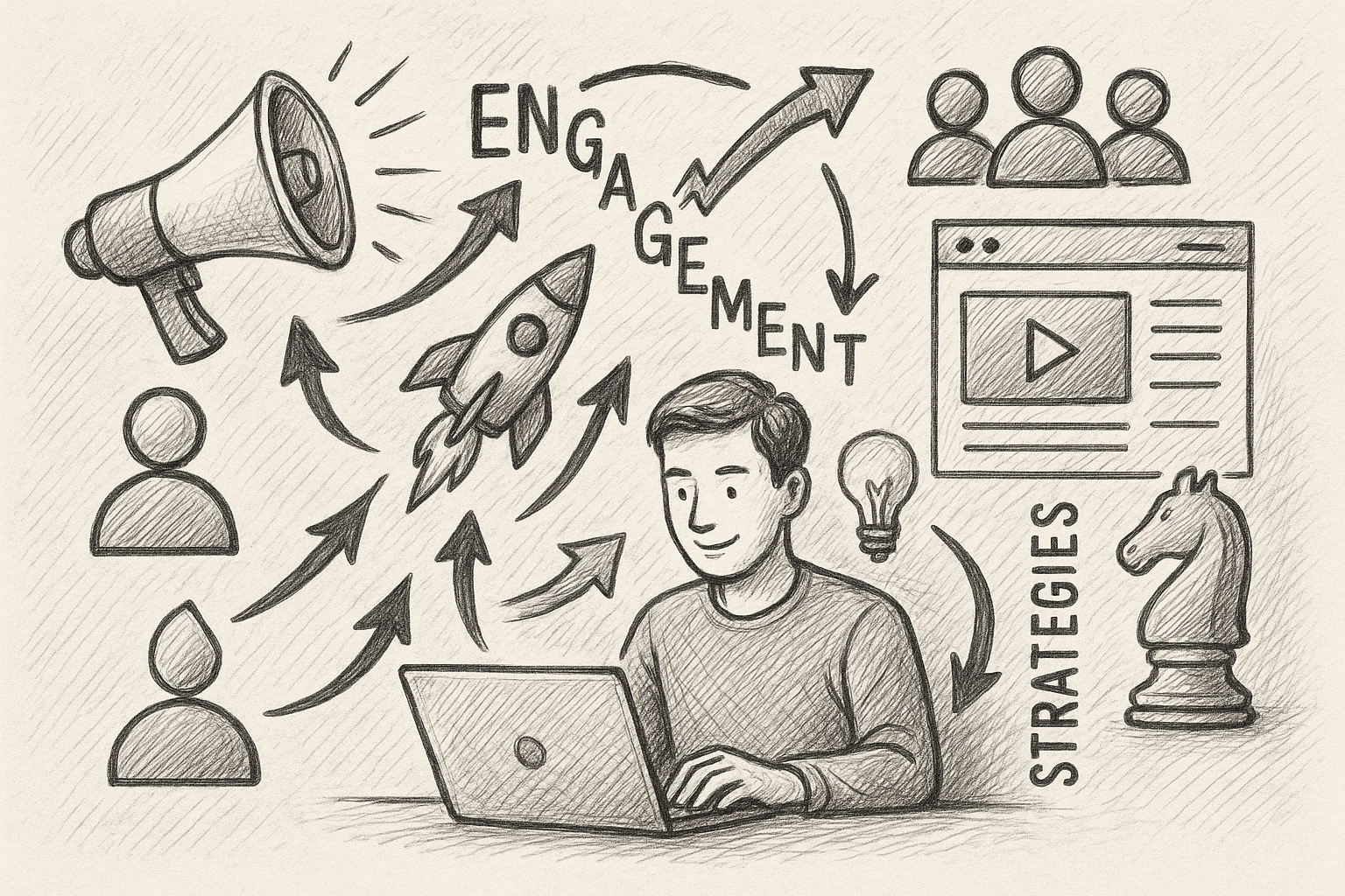 Professional illustration representing Unlock Advanced Strategies to Skyrocket User Engagement featuring elements related ...