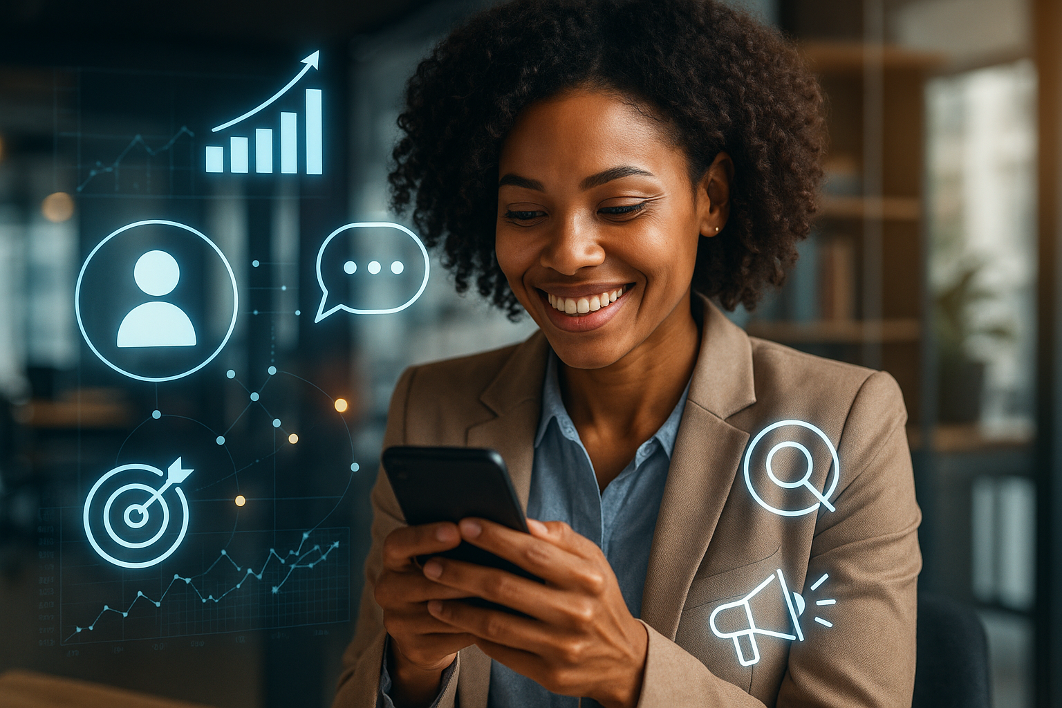 Professional illustration representing Unlock Lasting Success: 5 Proven AI Strategies to Enhance Customer featuring elemen...