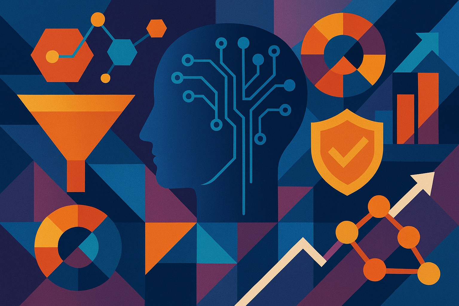 Professional illustration representing Unlock the Power: 5 Proven AI Methods to Boost Lead Quality featuring elements rela...