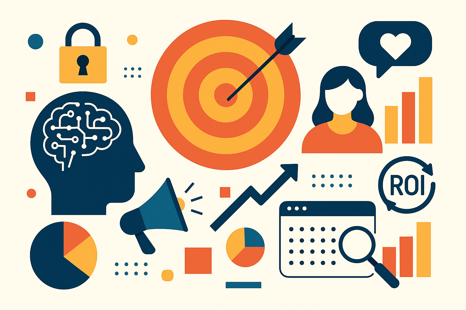 Professional illustration representing Unlock the Power: Essential Strategies to Boost ROI Using AI Technologies featuring...