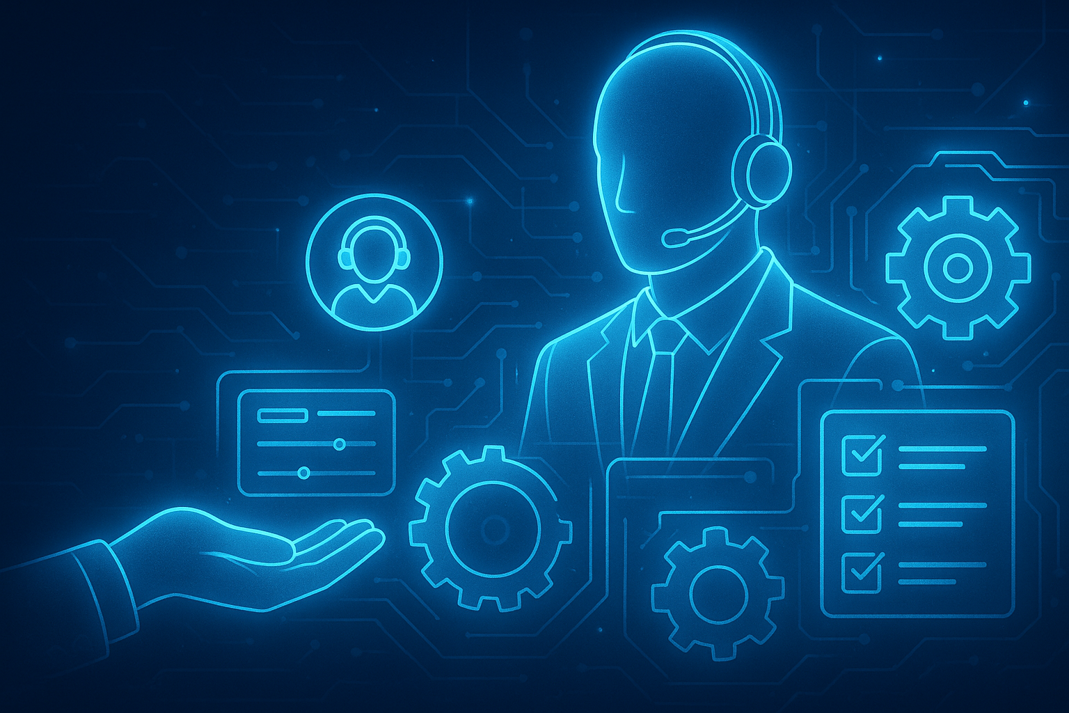 Professional illustration representing Unlock the Secrets to Automating Customer Service for Maximized featuring elements ...