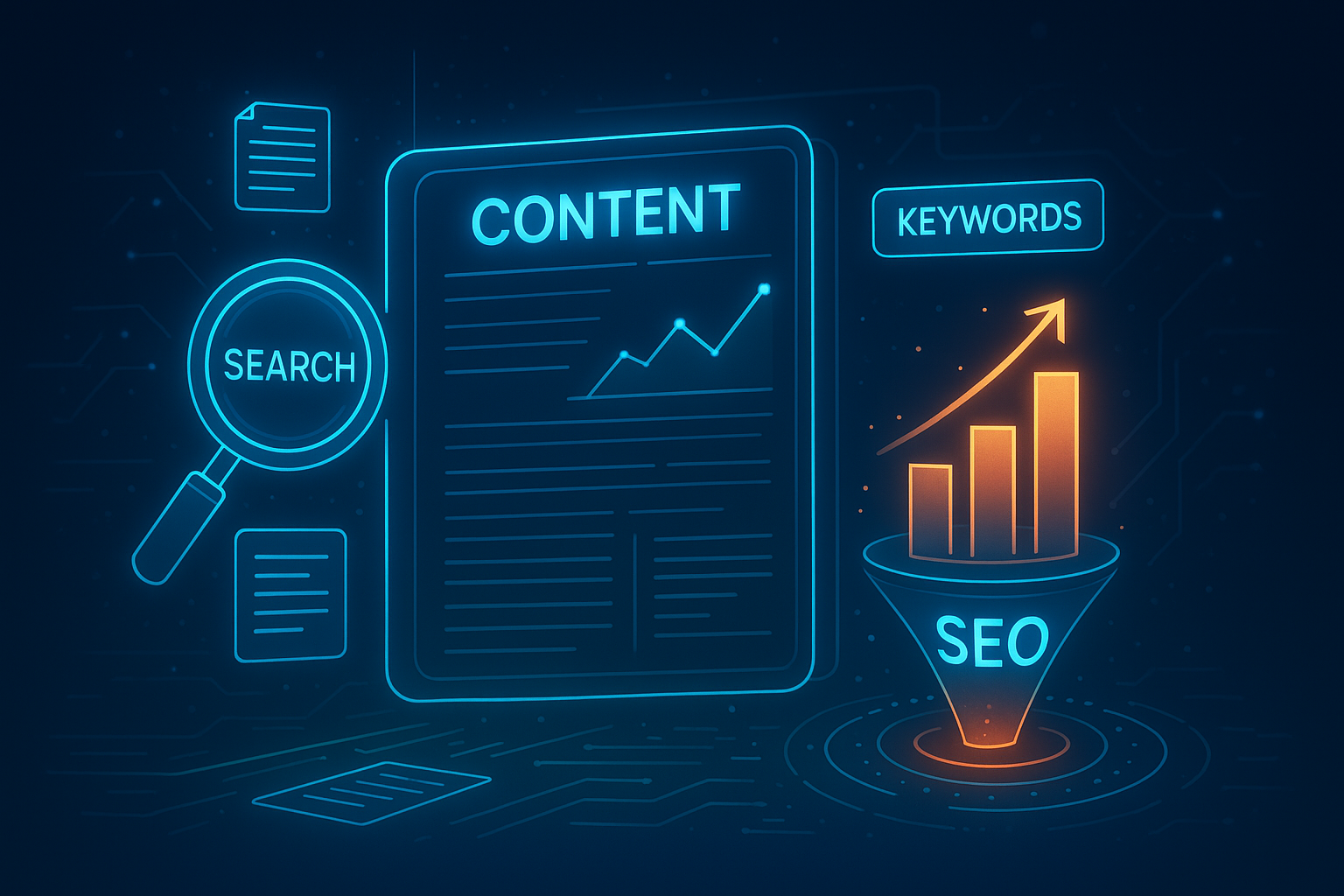 Professional illustration representing Best Practices for Optimizing B2B Content for SEO featuring elements related to seo...
