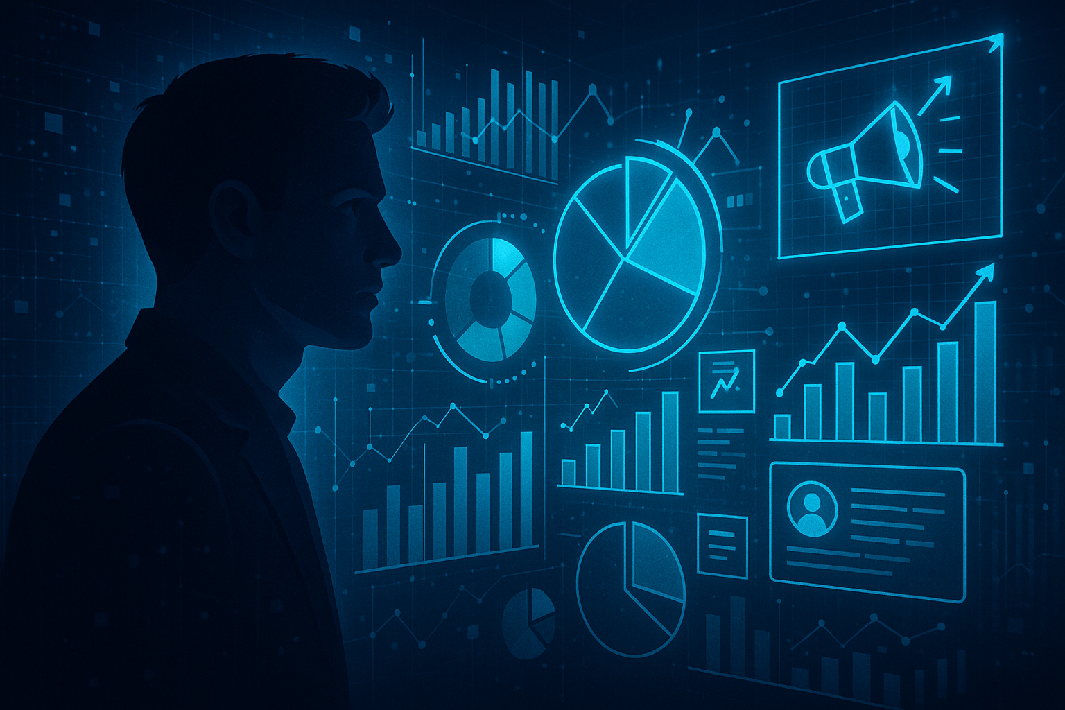 Professional illustration representing Creating a Data-Driven Approach to B2B Marketing Optimization featuring elements re...