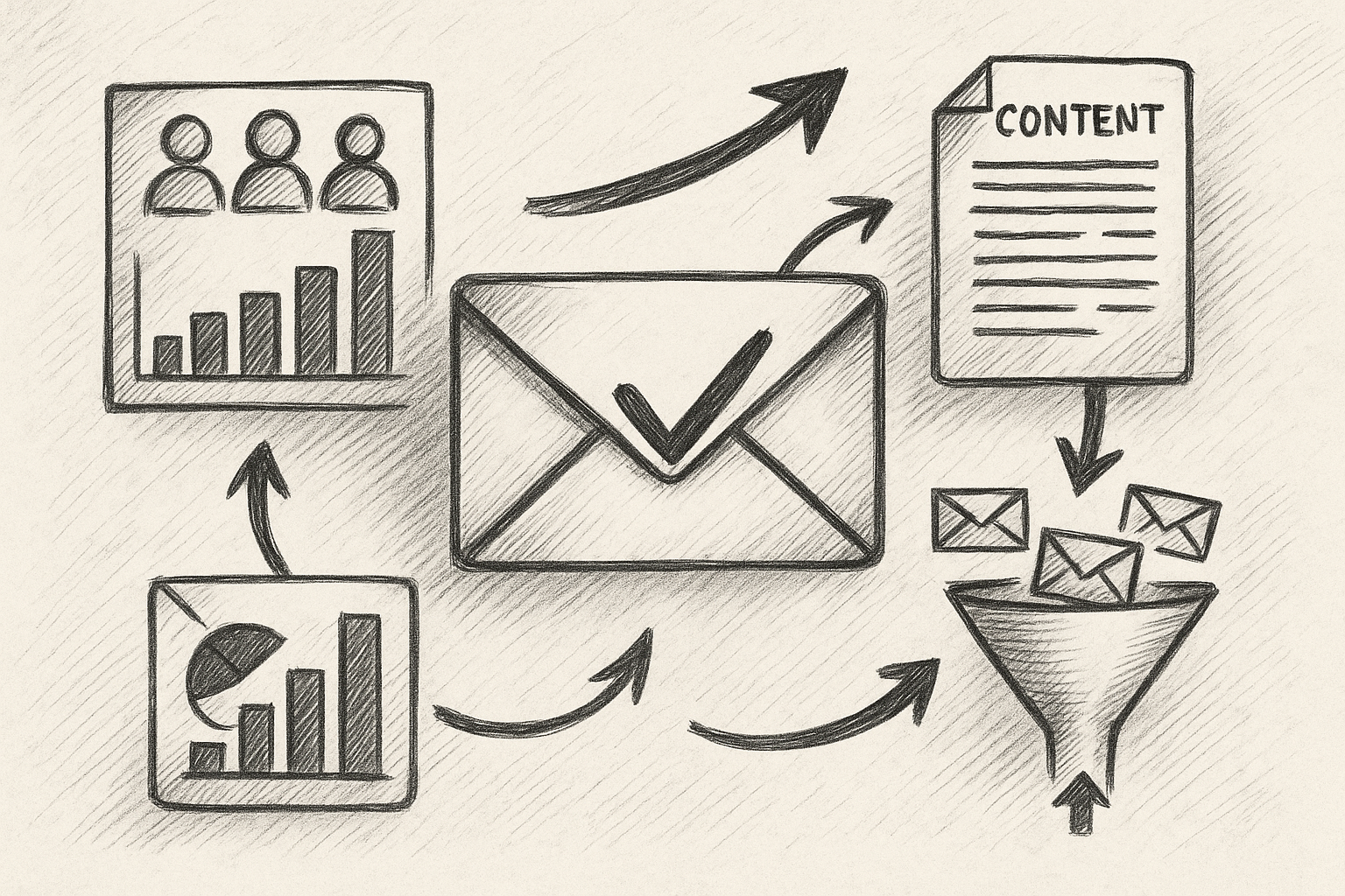 Professional illustration representing How to Optimize Your B2B Email Marketing Campaigns featuring elements related to em...