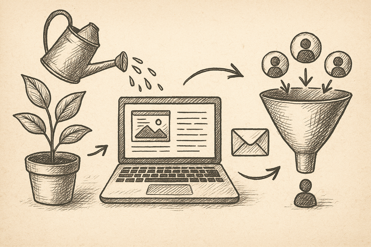 Professional illustration representing Implementing Effective Lead Nurturing Strategies for B2B featuring elements related...