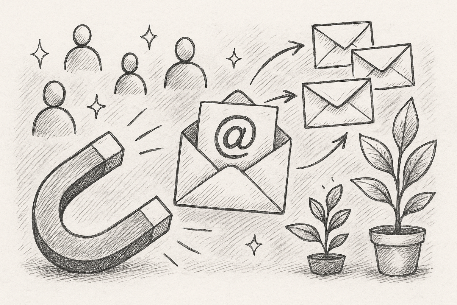 Professional illustration representing Email nurture sequences that convert high intent leads featuring elements related t...
