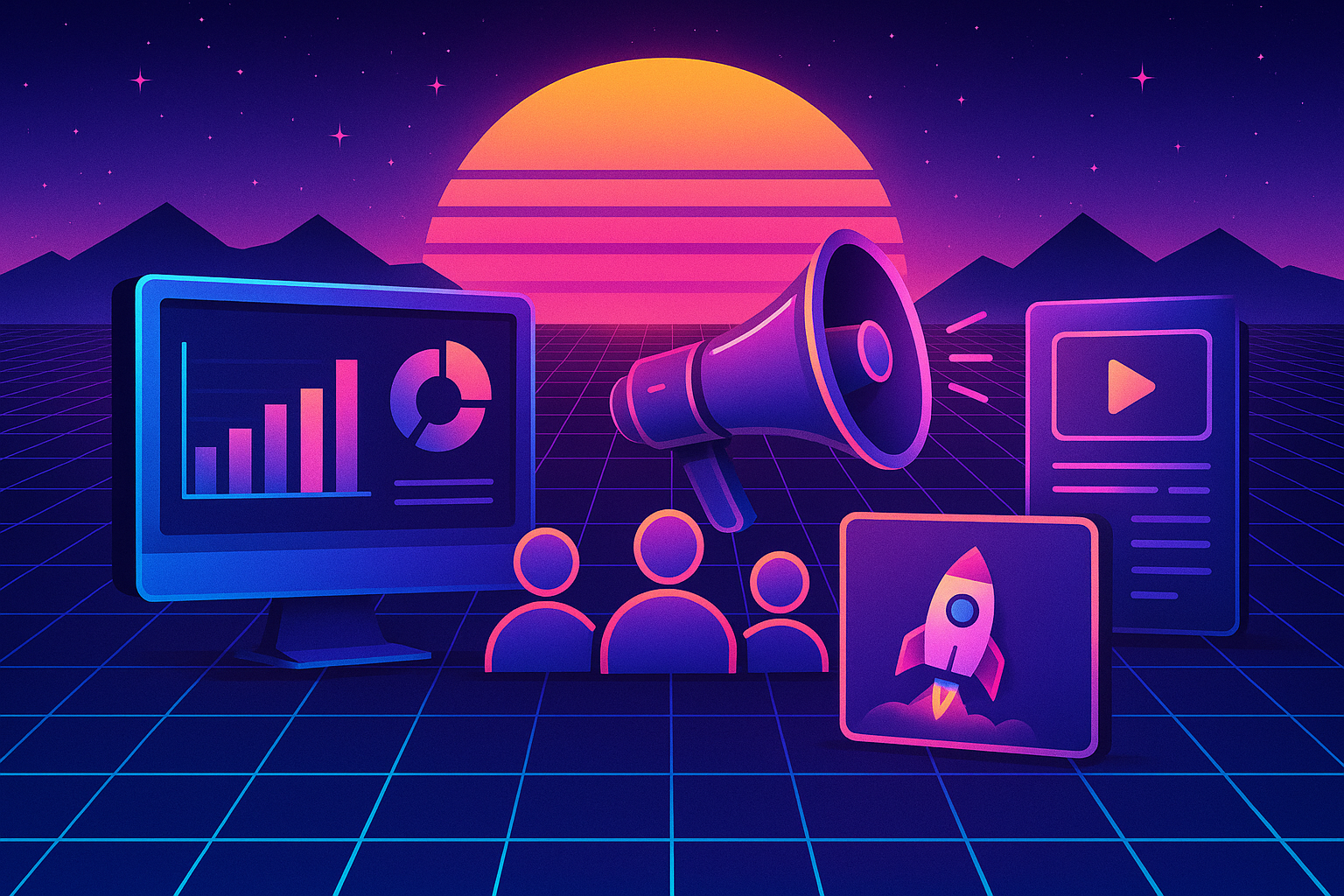 Professional illustration representing Best Practices for Designing B2B Marketing Campaigns featuring elements related to ...