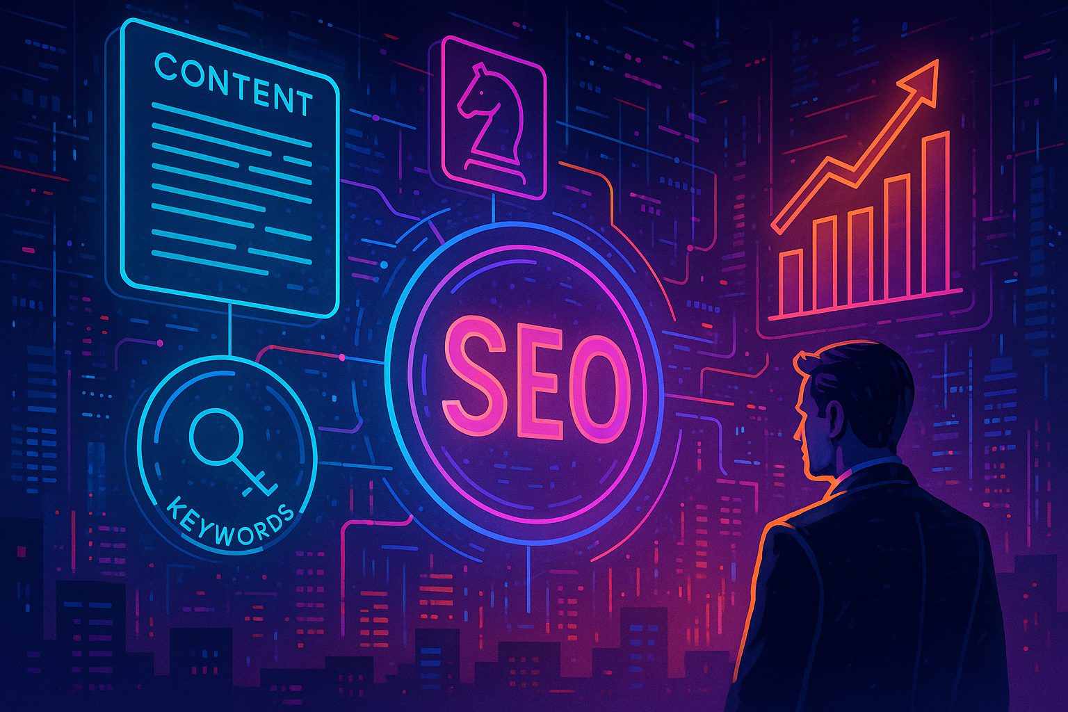 Professional illustration representing Optimizing Your B2B SEO Strategy for Increased Visibility featuring elements relate...
