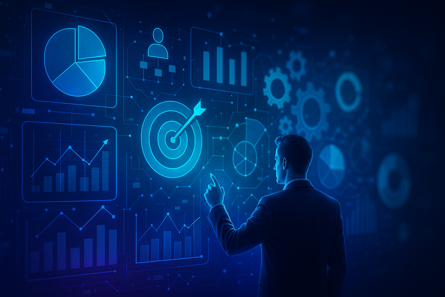Professional illustration representing How to Build a Scalable B2B Marketing Operations Framework featuring elements relat...