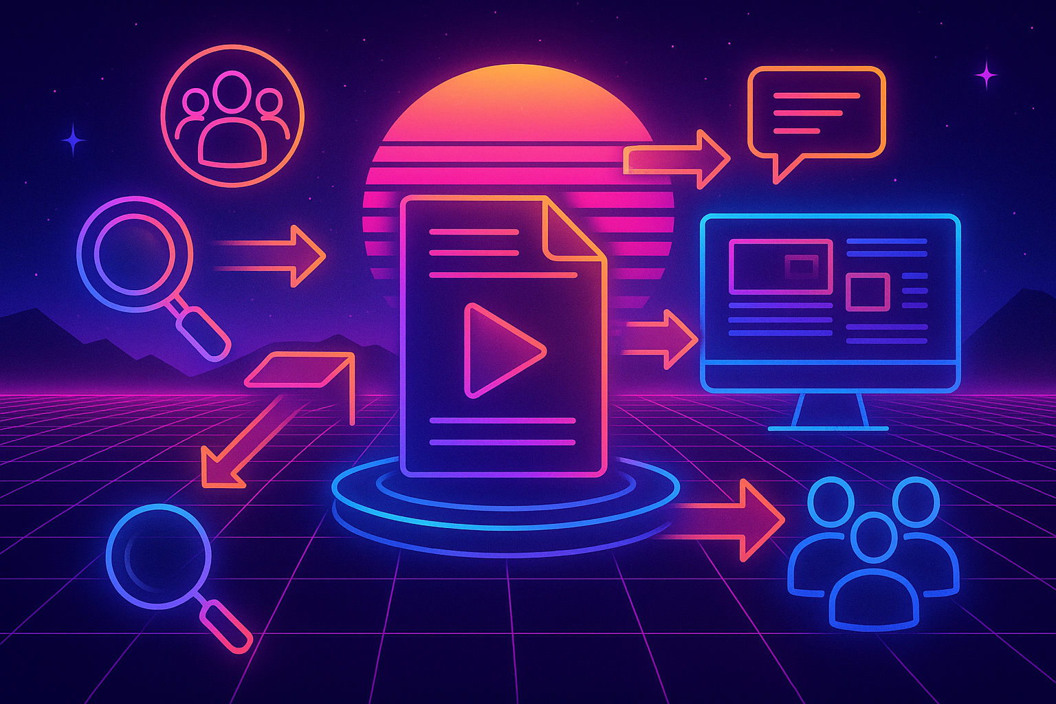 Professional illustration representing Effective Strategies for B2B Content Distribution Across Channels featuring element...
