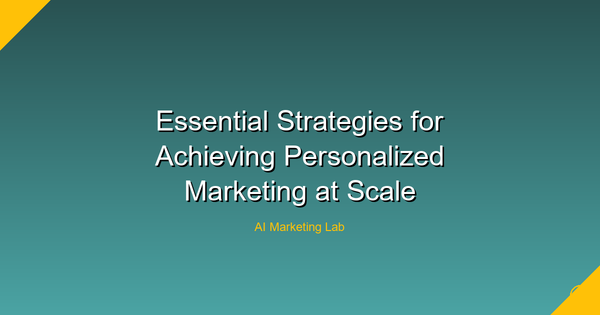 Master Essential Strategies for Personalized Marketing at Scale