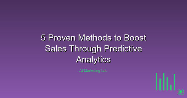 Unlock Your Sales Potential: 5 Proven Predictive Analytics Techniques