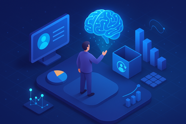 Professional illustration representing Master Advanced AI Techniques to Boost Customer Retention featuring elements relate...