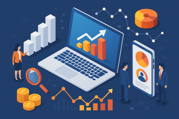 Professional illustration representing Unlock Your Sales Potential: 5 Proven Predictive Analytics Techniques featuring ele...