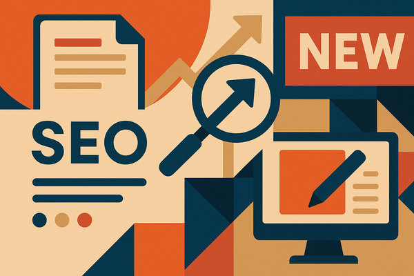 Professional illustration representing The best post publication workflows for SEO content featuring elements related to c...