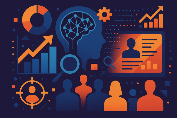 Professional illustration representing Discover Five Proven Methods to Boost Your Audience Targeting with AI featuring ele...