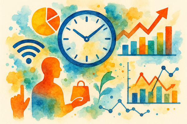 Professional illustration representing Unlock Advanced Techniques for Real-Time Consumer Behavior Analysis featuring eleme...