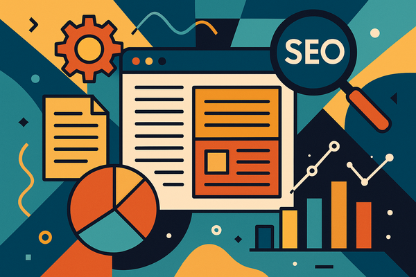 Professional illustration representing How to use programmatic SEO without publishing junk featuring elements related to s...