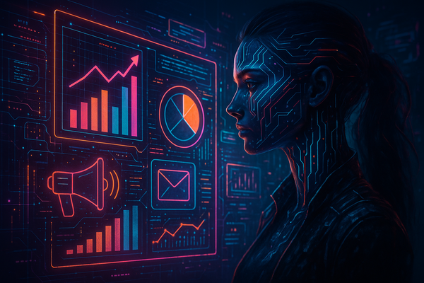 Professional illustration representing How to Build a Robust AI-Driven Campaign Management System featuring elements relat...
