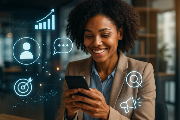 Professional illustration representing Unlock Lasting Success: 5 Proven AI Strategies to Enhance Customer featuring elemen...