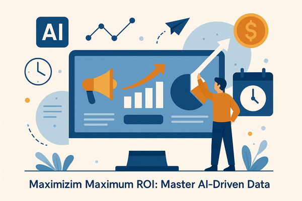 Professional illustration representing Unlock Maximum ROI: Master AI-Driven Marketing Campaigns featuring elements related...