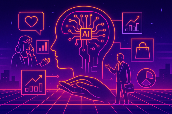 Professional illustration representing Unlock the Power of AI: 5 Proven Methods to Boost Customer Engagement featuring ele...