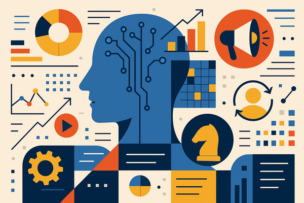 Professional illustration representing Unlock the Power of AI: Essential Strategies for Maximizing ROI featuring elements ...