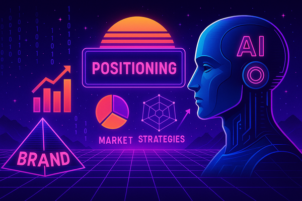 Professional illustration representing Unlock the Power of AI for Timeless Brand Positioning Strategies featuring elements...