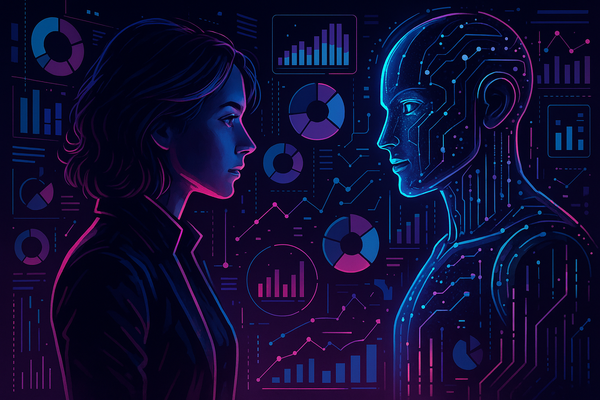 Professional illustration representing Unlock the Power of AI to Master Data-Driven Customer Insights featuring elements r...