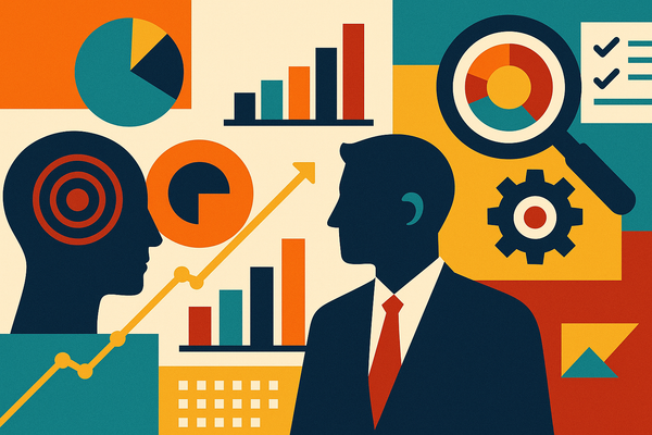 Professional illustration representing Using Behavioral Analytics to Enhance B2B Customer Engagement featuring elements re...
