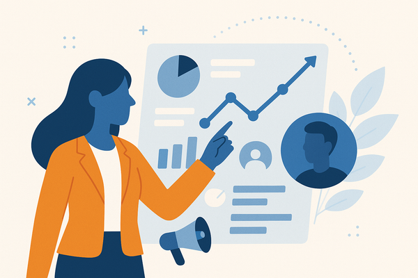 Professional illustration representing How to Use Predictive Analytics in B2B Marketing featuring elements related to pred...