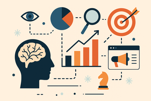 Professional illustration representing Leveraging Behavioral Data to Optimize B2B Marketing Campaigns featuring elements r...