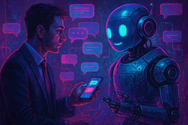 Professional illustration representing Utilizing Chatbots for B2B Customer Support featuring elements related to customer,...