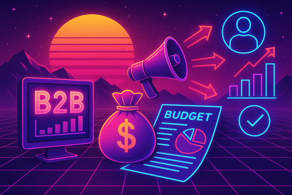 Professional illustration representing Optimizing Your B2B Marketing Budget for Maximum Impact featuring elements related ...